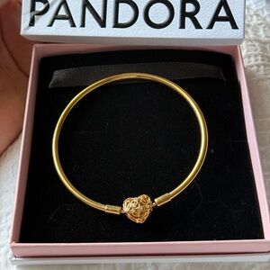 Pandora- Celestial Heart Clasp Bangle
14k gold plating